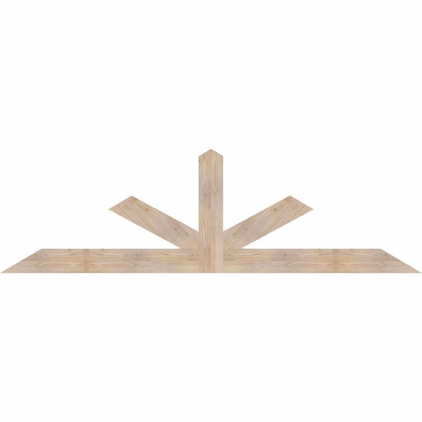 Ekena Millwork Saratoga Smooth Timber Gable Bracket, Douglas Fir, 96"W x 28"H x 1 1/2"D x 5 1/2"F, 7/12 Pitch GBW096X28X0206SAR00SDF - main